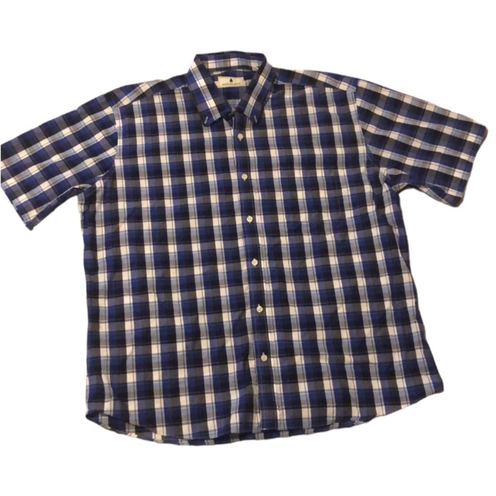 Southern Pines Blue Plaid Button Down Men’s Size XL